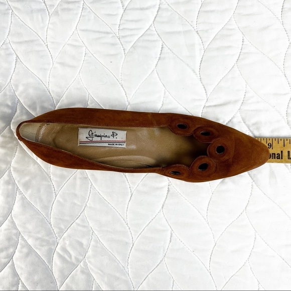 Vintage Giampero P. - Brown Italian‎ Leather Pumps - Sz. 8.5 - Picture 6 of 8